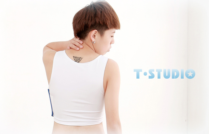 T-STUDIO-VCOOL涼感體驗粘式半身束胸內衣